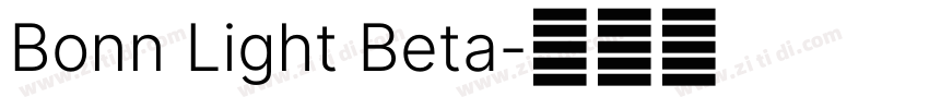 Bonn Light Beta字体转换